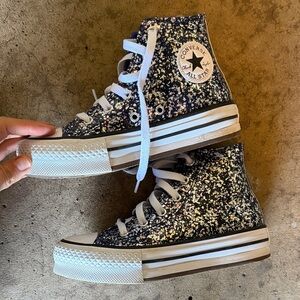 Converse Youth High-Top Sneakers - navy and Glitter